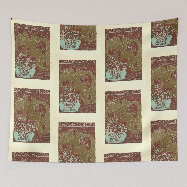Item preview, Art Nouveau Poster | Vienna Secession Exhibition | Mythical Creature & Flowing Lines | 1890s to 1900s Artistic Revival designed and sold by artofuniverse.