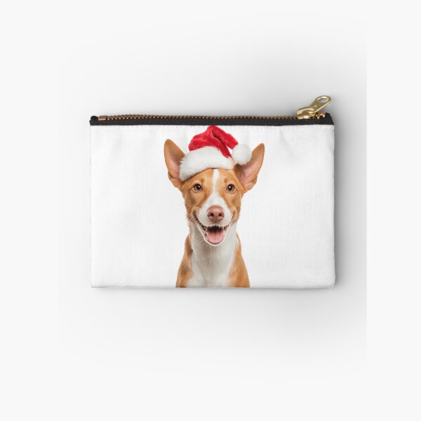 Item preview, Cute Portuguese Podengo Christmas Art — Portuguese Podengo Wearing Santa Hat designed and sold by LazyOwlStore.