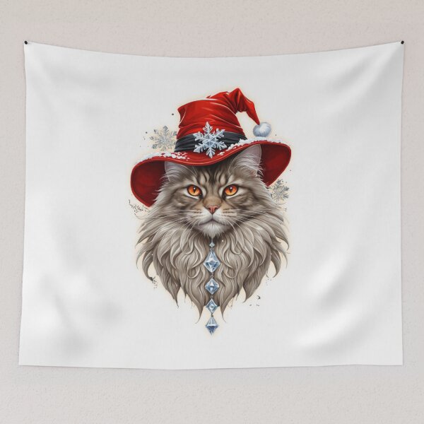 Item preview, The Winter Wizard Cat 冬の魔術師猫 designed and sold by CamillaCreation.