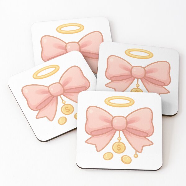 Item preview, Celestial Rich Girl Bow - Kawaii Angel Bow Money Sticker | Money Aesthetic | Soft Wealth Charm designed and sold by HerDreamCodes.
