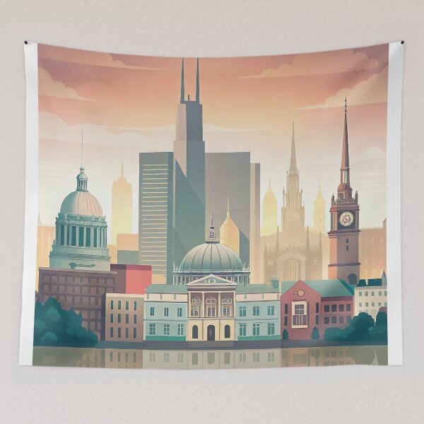 Item preview,  Minimalist skyline of Dublin designed and sold by paulrommer.