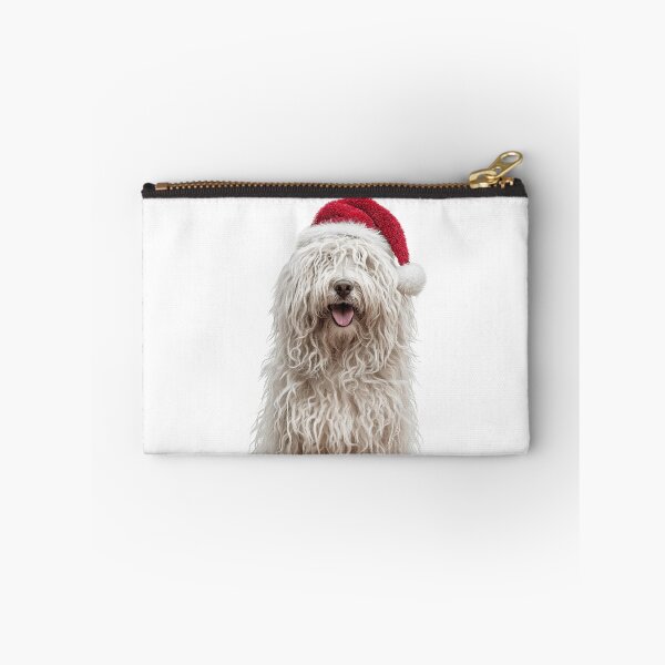 Item preview, Cute Puli dog Christmas Art — Puli dog Wearing Santa Hat designed and sold by LazyOwlStore.
