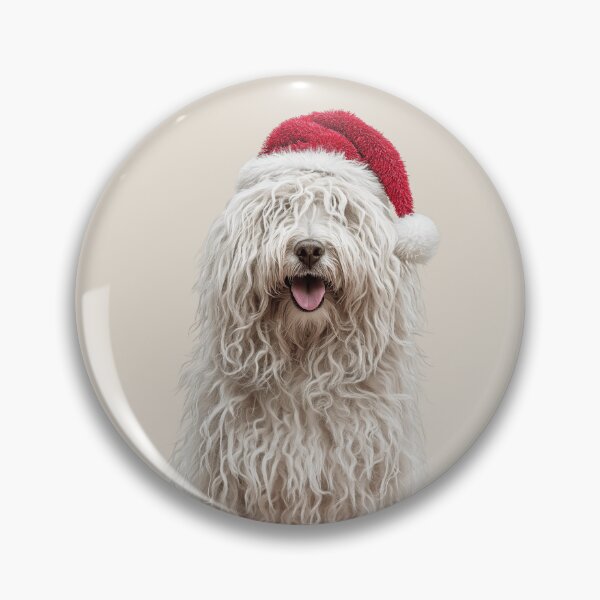 Item preview, Cute Puli dog Christmas Art — Puli dog Wearing Santa Hat designed and sold by LazyOwlStore.