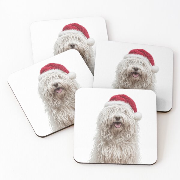 Item preview, Cute Puli dog Christmas Art — Puli dog Wearing Santa Hat designed and sold by LazyOwlStore.