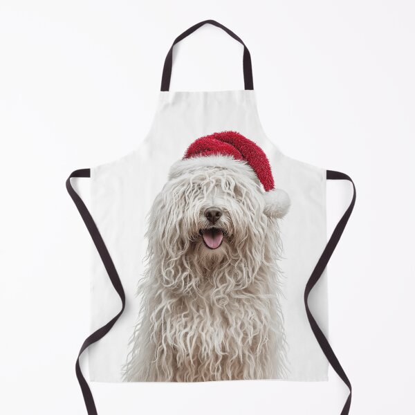 Item preview, Cute Puli dog Christmas Art — Puli dog Wearing Santa Hat designed and sold by LazyOwlStore.