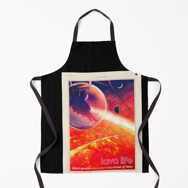 Item preview, Explore 55 Cancri e Poster | Retro Futuristic Space Art | Lava Ocean & Hot Air Balloon | NASA Exoplanet Travel Series designed and sold by artofuniverse.