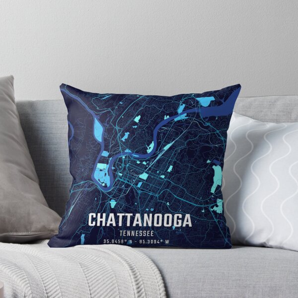 Item preview, Chattanooga Midnight City Map designed and sold by HomeLivingCo.
