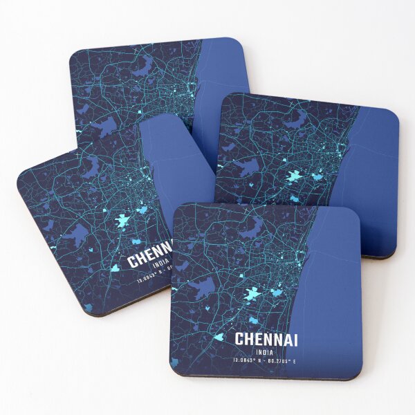 Item preview, Chennai Midnight City Map designed and sold by HomeLivingCo.