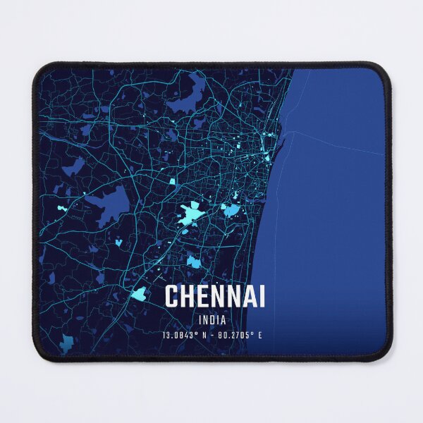 Item preview, Chennai Midnight City Map designed and sold by HomeLivingCo.