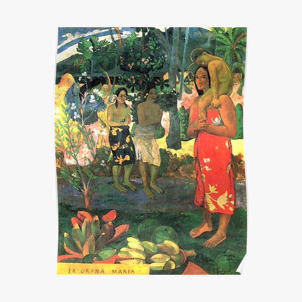 HD La Orana Maria (Hail Mary), by Paul Gauguin HIGH DEFINITION Poster