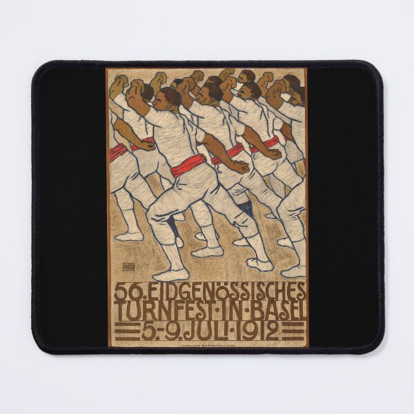 Item preview, Art Nouveau Gymnastics Poster | 1912 Swiss Federal Gymnastics Festival | Vintage Basel Sports Art & Swiss Graphic Design designed and sold by artofuniverse.