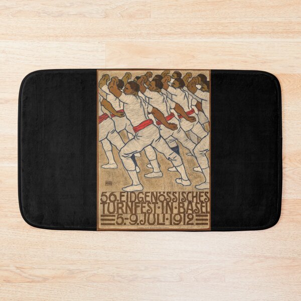 Item preview, Art Nouveau Gymnastics Poster | 1912 Swiss Federal Gymnastics Festival | Vintage Basel Sports Art & Swiss Graphic Design designed and sold by artofuniverse.