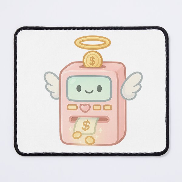 Item preview, Kawaii Angel ATM - Cute Money Machine Sticker | Money Sticker | Angel Aesthetic designed and sold by HerDreamCodes.