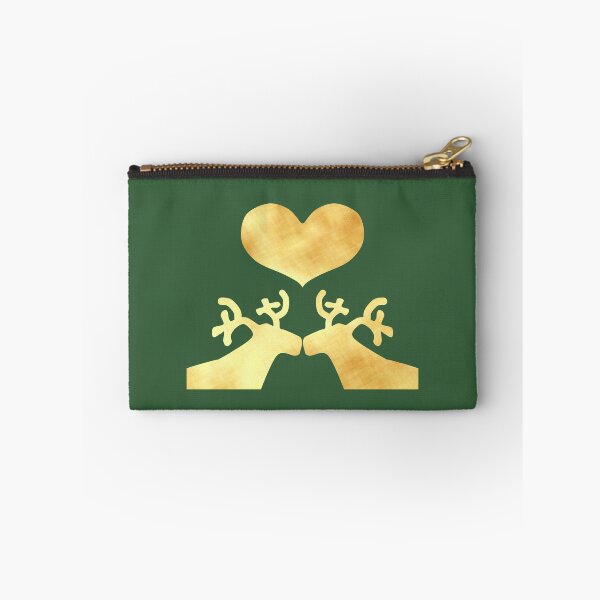 Item preview, Golden Reindeer couple on green - Calm, Sensory-Friendly designed and sold by CreaTwinkles.