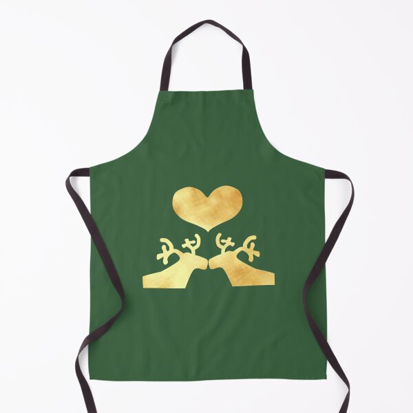 Item preview, Golden Reindeer couple on green - Calm, Sensory-Friendly designed and sold by CreaTwinkles.