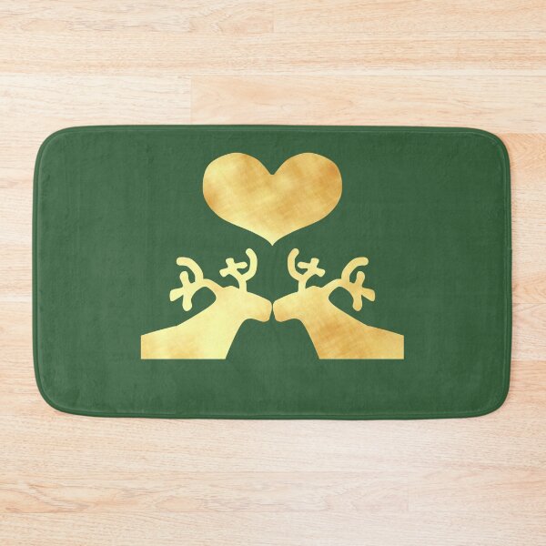 Item preview, Golden Reindeer couple on green - Calm, Sensory-Friendly designed and sold by CreaTwinkles.