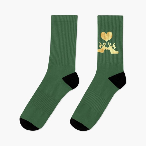 Item preview, Golden Reindeer couple on green - Calm, Sensory-Friendly designed and sold by CreaTwinkles.