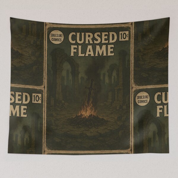 Item preview, Soulslike Art: Cursed Flame designed and sold by bapupa.