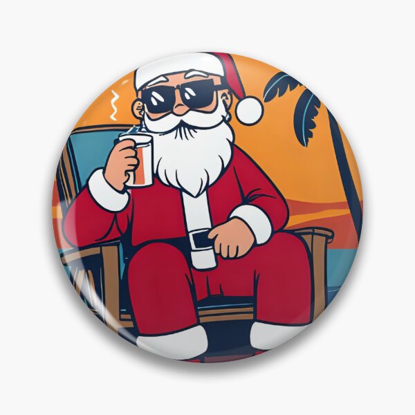 Item preview, Chill Beach Santa – Tropical Christmas Vibes designed and sold by DPvibes.