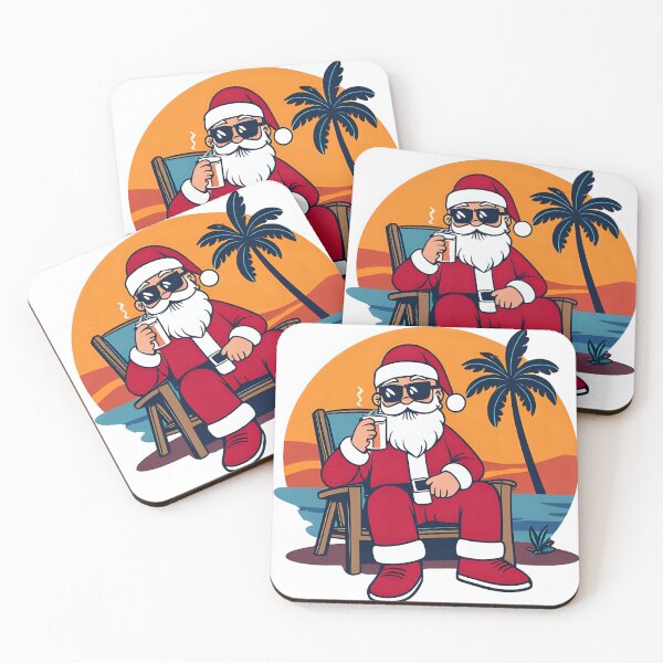 Item preview, Chill Beach Santa – Tropical Christmas Vibes designed and sold by DPvibes.