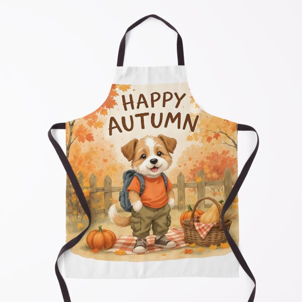 Item preview, Happy Autumn Puppy Wall Art designed and sold by Kedspicedesign.