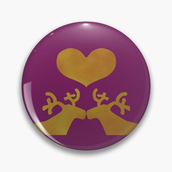 Item preview, Golden Reindeer couple on purple - Calm, Sensory-Friendly designed and sold by CreaTwinkles.