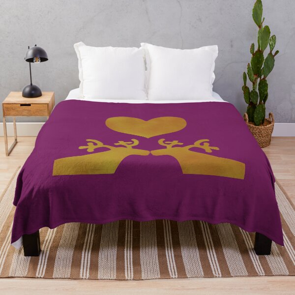 Item preview, Golden Reindeer couple on purple - Calm, Sensory-Friendly designed and sold by CreaTwinkles.