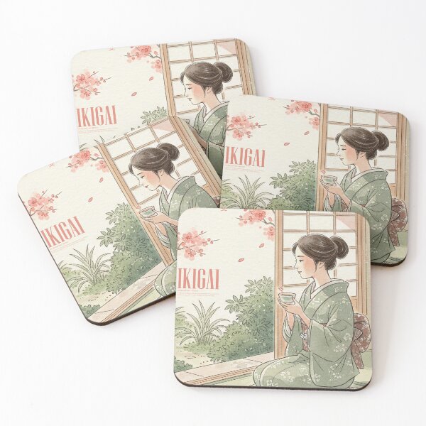 Item preview, Ikigai – Japanese Tea Time Art Print designed and sold by Liora-art.