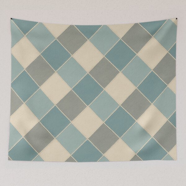 Item preview, Ice blue diamond pattern – Modern and soothing textile design designed and sold by Tommandjerry.