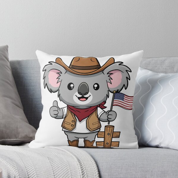 Item preview, Cowboy Koala with American Flag | Cute Patriotic Animal Art designed and sold by holywarter.