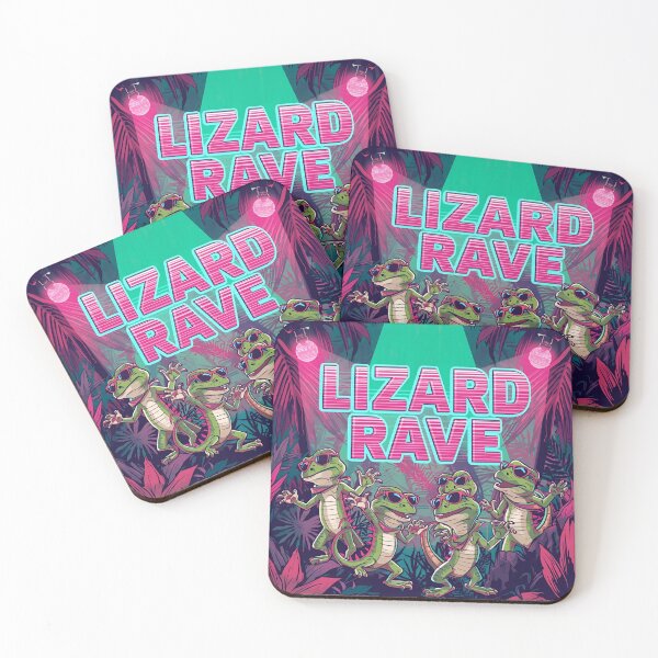 Artikelvorschau, Meme Lizard Glow Party Vibes entworfen und verkauft von ChicTrendz.