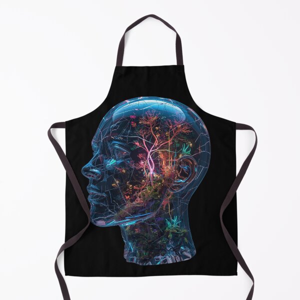 Item preview, Fractured Glass Mind – Neon Botanical Neural Universe designed and sold by PLUSHIWORLDtm.