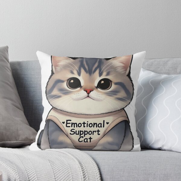 Item preview, Emotional Support Cat – Cute Comfort Kitty T-Shirt designed and sold by EcoArtTees.
