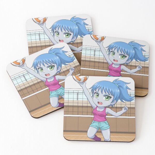 Item preview, Energetic Anime Volleyball Girl – Cute Chibi Sporty Character Art designed and sold by YKS - Art&Stuff.