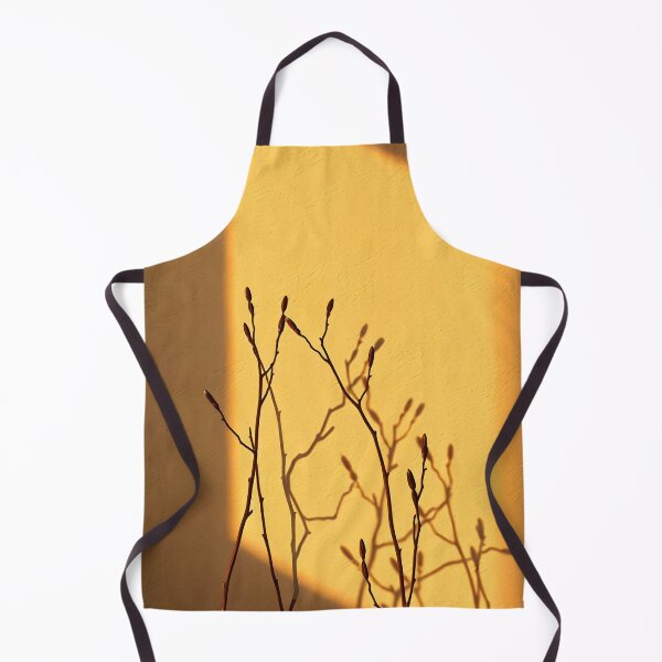Item preview, Empty Thin Twigs with Shadows – Shadowplay on Dark Orange Wall designed and sold by EmeraldeaArt.