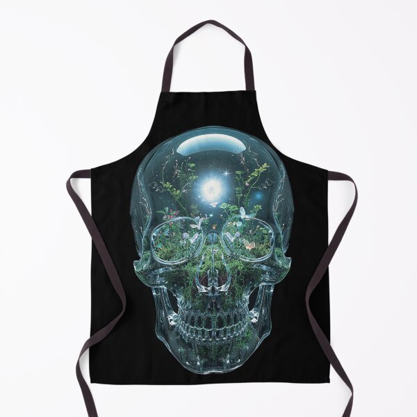 Item preview, The Bioluminescent Mind – Transparent Glass Skull with Living Light Nature designed and sold by PLUSHIWORLDtm.