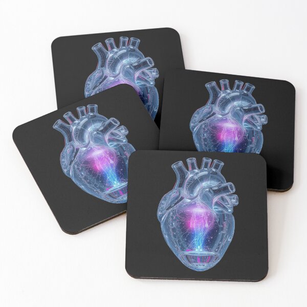 Item preview, The Heart of Light – Crystal Heart with Luminous Being Inside, Futuristic Energy Art designed and sold by PLUSHIWORLDtm.