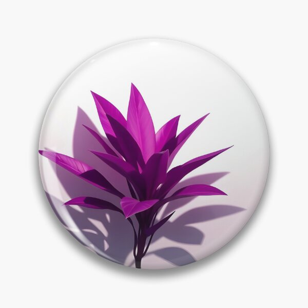 Item preview, Dark Purple Leafy Plant with Shadowplay – Minimal Botanical Wall Art designed and sold by EmeraldeaArt.