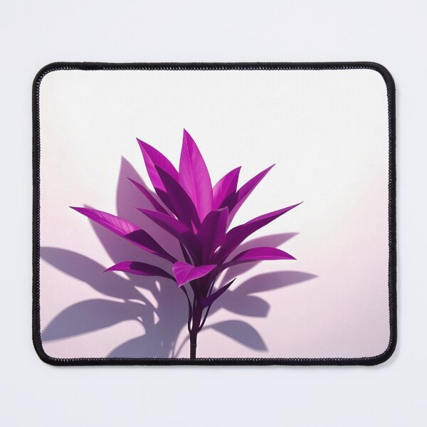 Item preview, Dark Purple Leafy Plant with Shadowplay – Minimal Botanical Wall Art designed and sold by EmeraldeaArt.