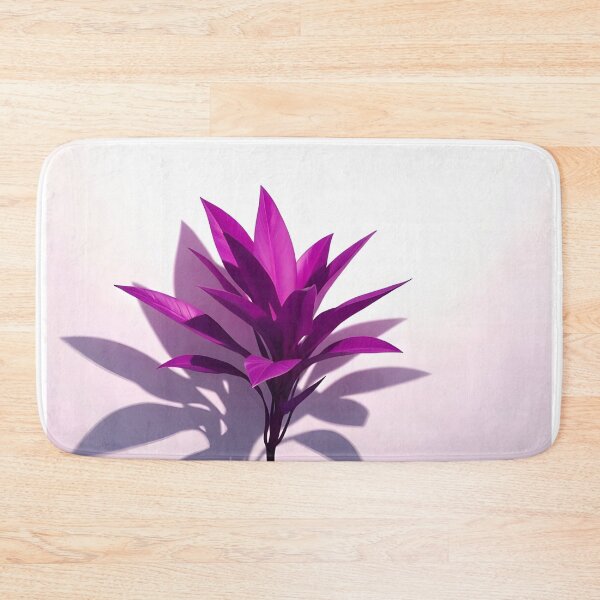 Item preview, Dark Purple Leafy Plant with Shadowplay – Minimal Botanical Wall Art designed and sold by EmeraldeaArt.