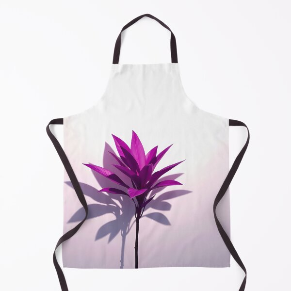 Item preview, Dark Purple Leafy Plant with Shadowplay – Minimal Botanical Wall Art designed and sold by EmeraldeaArt.