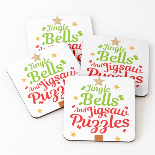 Item preview, Jingle Bell and Jigsaw Puzzles Christmas Tree Design | Funny Holiday Gift for Puzzle Lovers designed and sold by Thread&Fable.