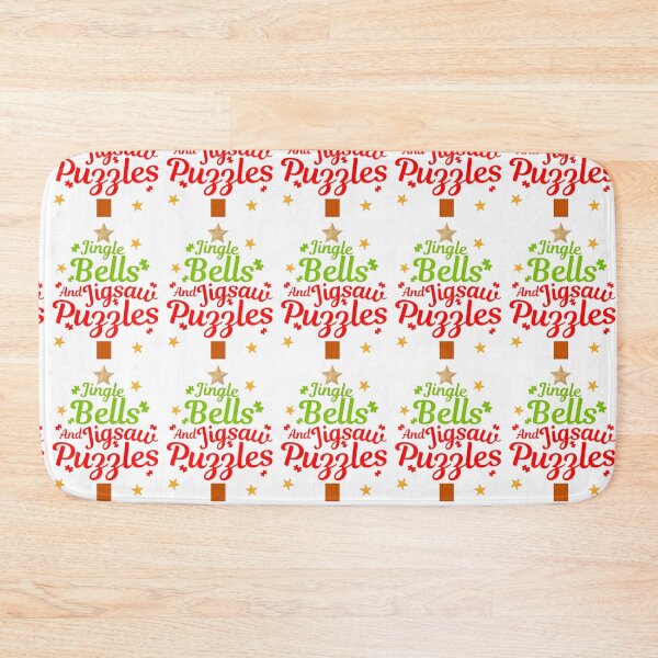 Item preview, Jingle Bell and Jigsaw Puzzles Christmas Tree Design | Funny Holiday Gift for Puzzle Lovers designed and sold by Thread&Fable.
