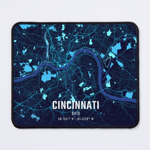 Item preview, Cincinnati Midnight City Map designed and sold by HomeLivingCo.