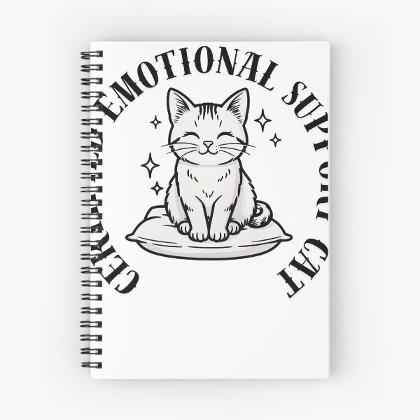 Item preview, Certified Emotional Support Cat – Minimal Line Art Tee designed and sold by EcoArtTees.