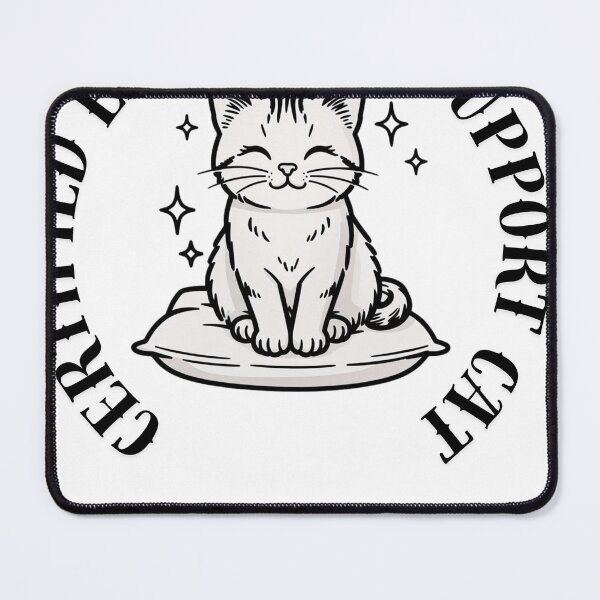 Item preview, Certified Emotional Support Cat – Minimal Line Art Tee designed and sold by EcoArtTees.