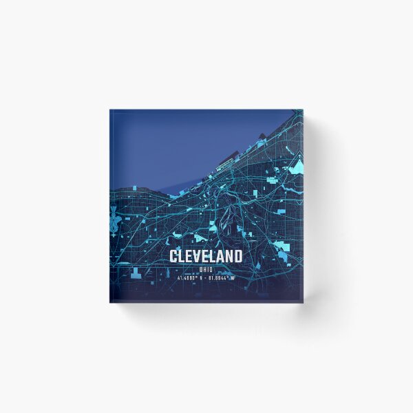 Item preview, Cleveland Midnight City Map designed and sold by HomeLivingCo.