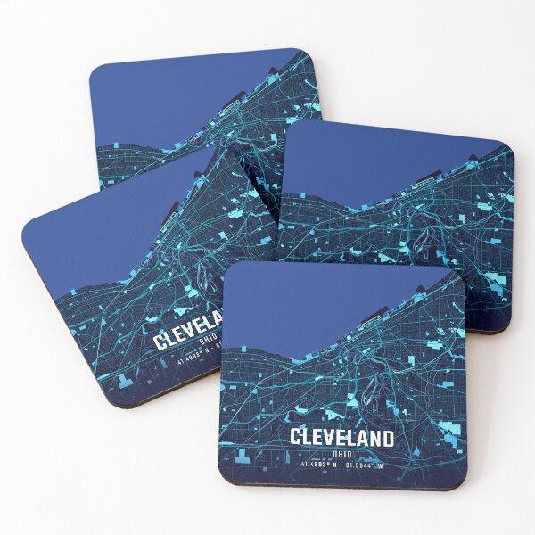 Item preview, Cleveland Midnight City Map designed and sold by HomeLivingCo.