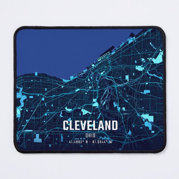 Item preview, Cleveland Midnight City Map designed and sold by HomeLivingCo.