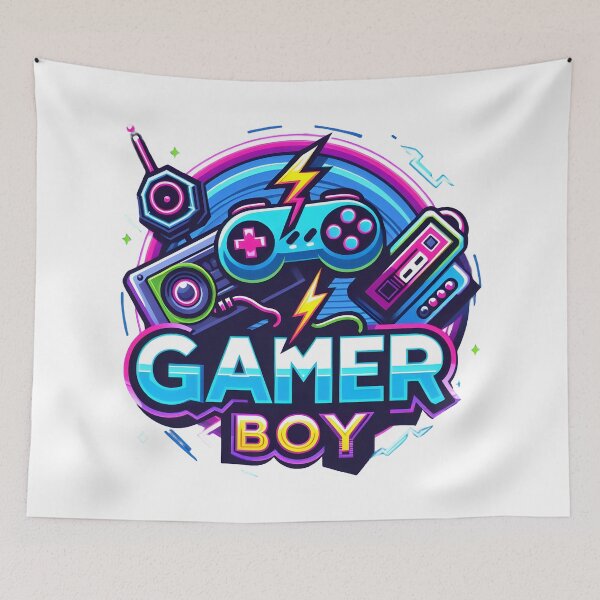 Item preview, Neon Retro Gamer Boy Design - Gaming Enthusiast Art. designed and sold by The-T-In-Retro.